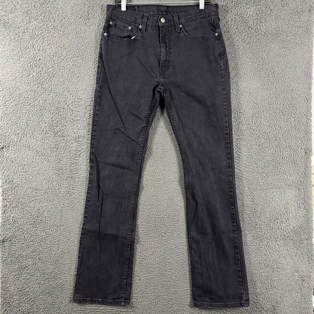 Levis 527 Jeans Mens 32x36 Black Slim Bootcut Stretch Denim Cowboy Western